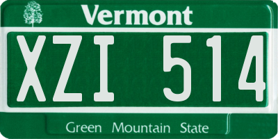 VT license plate XZI514