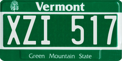 VT license plate XZI517