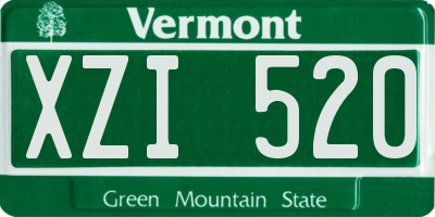 VT license plate XZI520