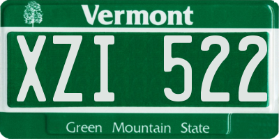 VT license plate XZI522