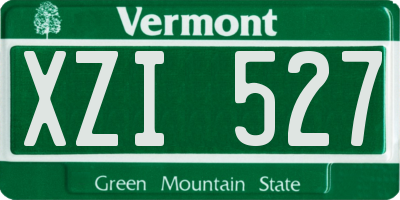 VT license plate XZI527