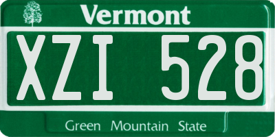 VT license plate XZI528