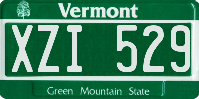 VT license plate XZI529