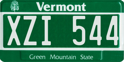 VT license plate XZI544