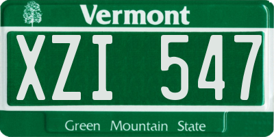 VT license plate XZI547