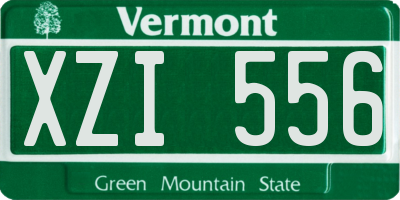 VT license plate XZI556