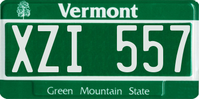 VT license plate XZI557