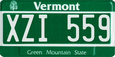 VT license plate XZI559