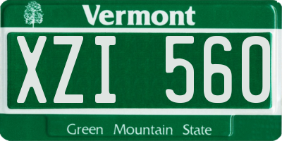 VT license plate XZI560