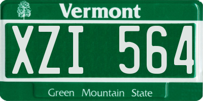VT license plate XZI564