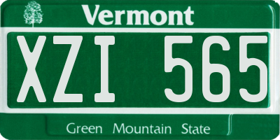 VT license plate XZI565