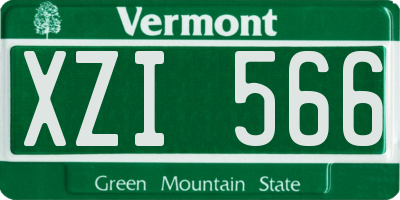 VT license plate XZI566