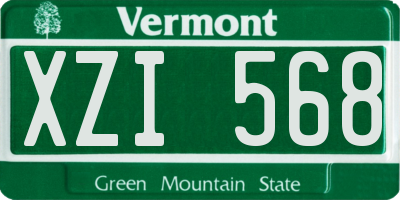 VT license plate XZI568