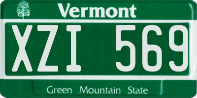 VT license plate XZI569