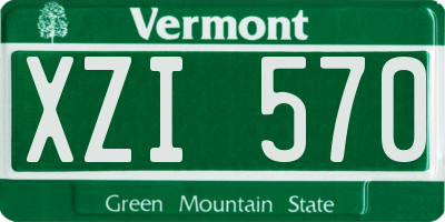VT license plate XZI570