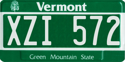 VT license plate XZI572