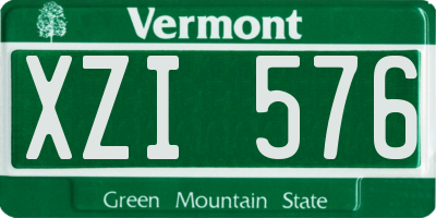 VT license plate XZI576