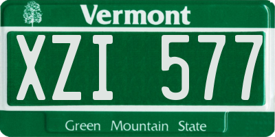 VT license plate XZI577