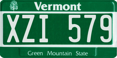 VT license plate XZI579