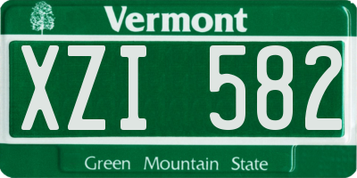 VT license plate XZI582