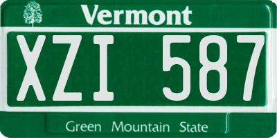 VT license plate XZI587