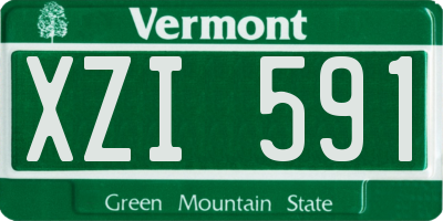 VT license plate XZI591