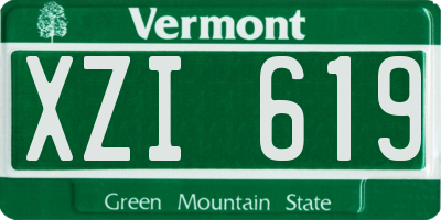 VT license plate XZI619