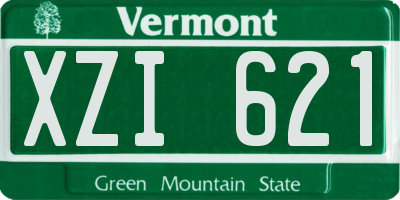 VT license plate XZI621