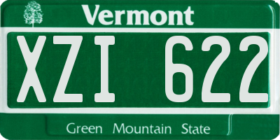 VT license plate XZI622