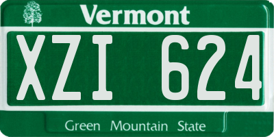 VT license plate XZI624