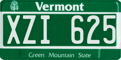 VT license plate XZI625
