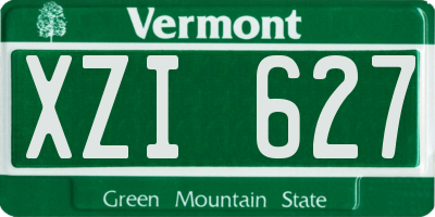 VT license plate XZI627