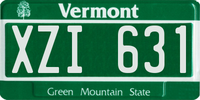 VT license plate XZI631