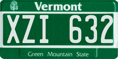 VT license plate XZI632