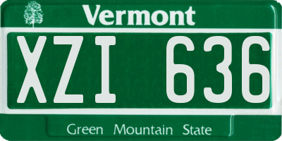 VT license plate XZI636