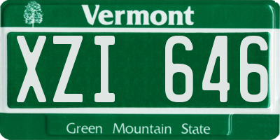 VT license plate XZI646