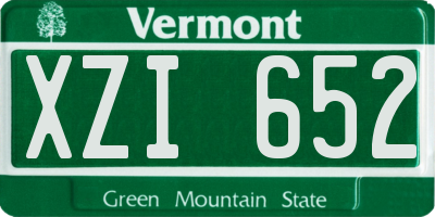 VT license plate XZI652