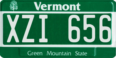 VT license plate XZI656