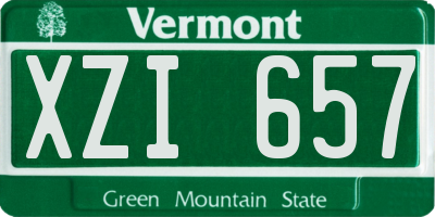 VT license plate XZI657