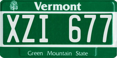 VT license plate XZI677