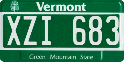 VT license plate XZI683