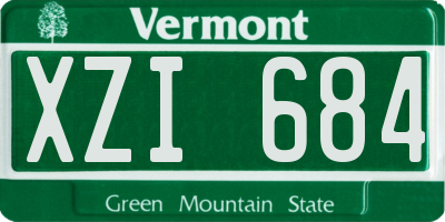 VT license plate XZI684