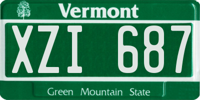 VT license plate XZI687