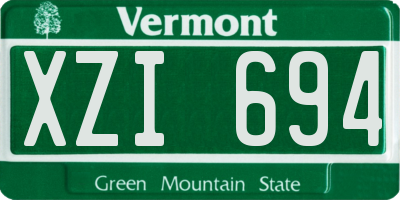 VT license plate XZI694