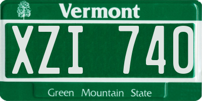 VT license plate XZI740