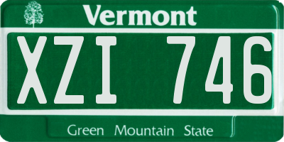 VT license plate XZI746