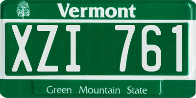 VT license plate XZI761