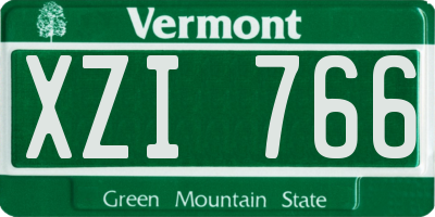 VT license plate XZI766