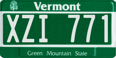 VT license plate XZI771