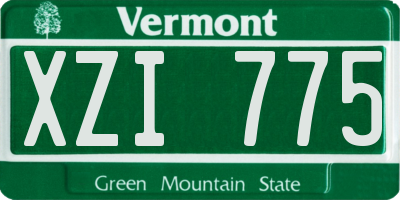 VT license plate XZI775